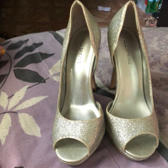 Silver glittery heels - Picture 2 of 5